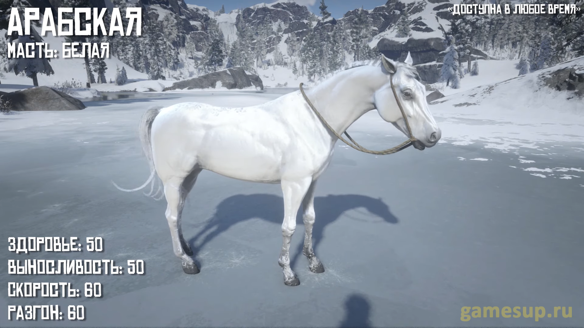 Как приручить белую арабскую лучшую лошадь в игре RDR 2